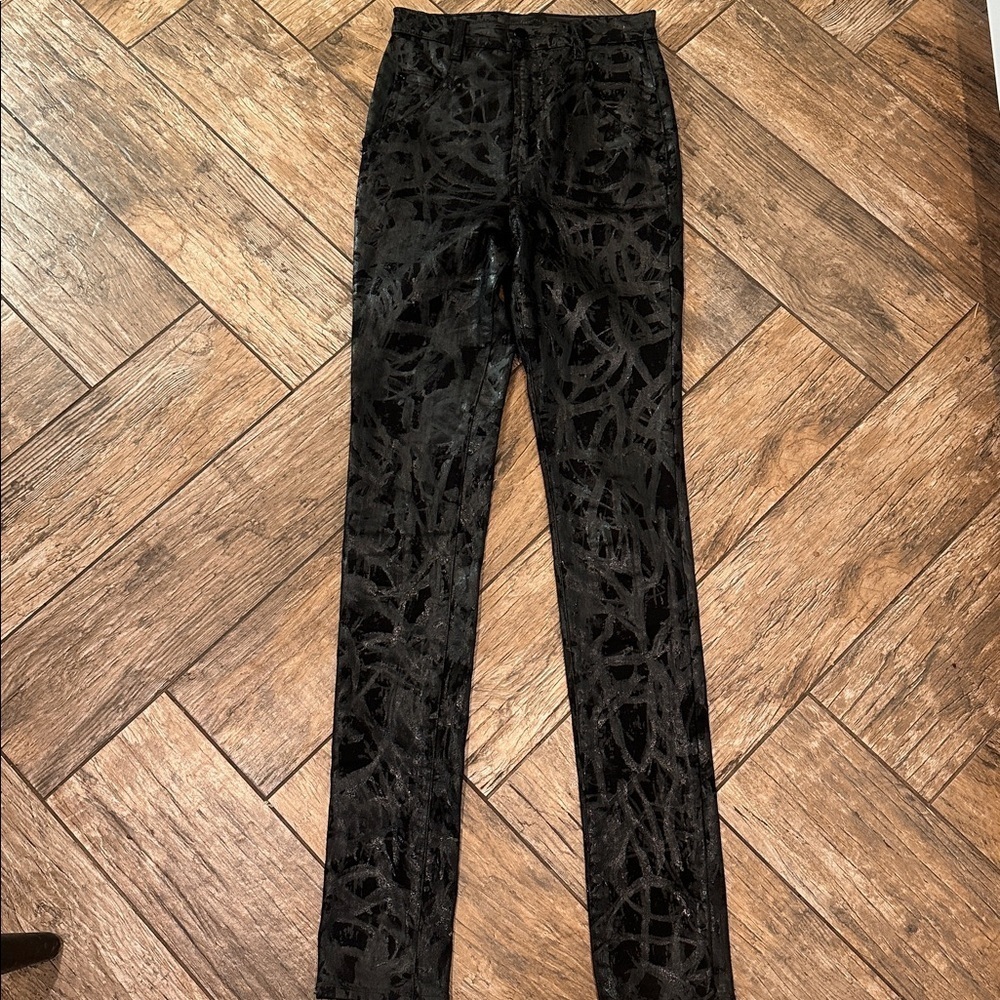 J Brand x Proenza Schouler Hand Painted Skinny Jeans black black size 23